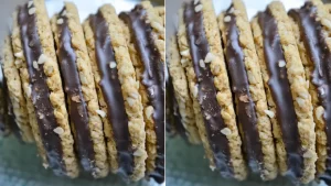 Biscuits croustillants aux flocons d’avoine et chocolat