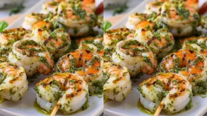 Crevettes Grillées au Pesto