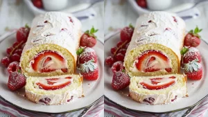 Gâteau Roulé aux Fraises_ Un Délice Estival