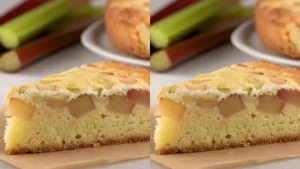 Gâteau à la rhubarbe renversé ultra moelleux