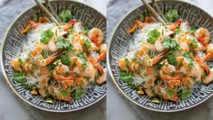 Salade de Crevettes aux Vermicelles et Légumes Croquants