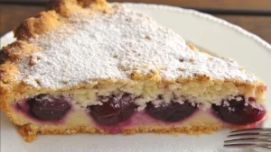 Tarte biscuitée aux cerises