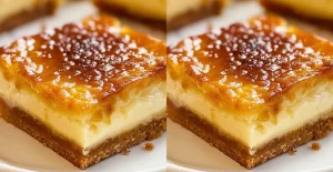 Barres de Cheesecake à la Crème Brûlée