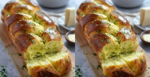 Brioche à partager au beurre d’ail et à la mozzarella fondante