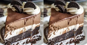 Cheesecake au Chocolat en Couches avec Croûte d’Oreo