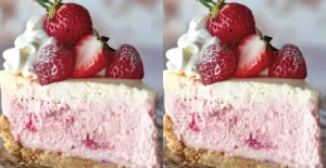 Cheesecake aux Fraises et à la Crème