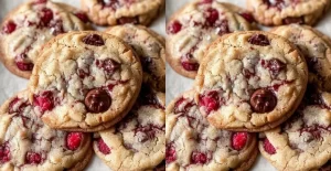 Cookies Gourmands aux Framboises et Pépites de Chocolat