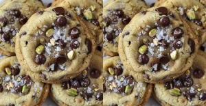 Cookies à la Fleur de Sel, Pistaches & Pépites de Chocolat Noir