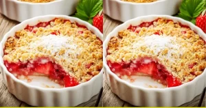 Crumble aux Fraises et Amandes _ Une Délicieuse Touche de Croquant et de Fruité