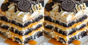 Délice Givré au Caramel Salé et Oreo