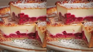 Flan Pâtissier à la Noix de Coco et aux Framboises