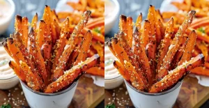 Frites de Carottes Rôties au Parmesan