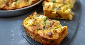 Gâteau au yaourt salé aux lardons et feta