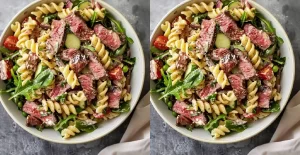 Recette de Salade de Steak et Pâtes