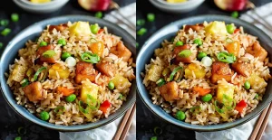 Riz Frit Hawaïen avec Sauce Aigre-Douce Facile