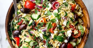 Salade d’Orzo Méditerranéenne _ Le Plat Parfait pour l’Été