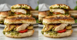 Sandwich au Poulet et Pesto