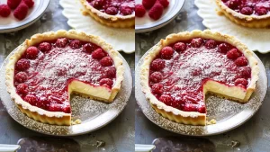 Tarte fromage blanc framboise