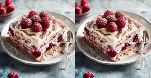 Tiramisu crémeux à la framboise