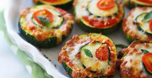 Bouchées de Pizza à la Courgette _ Une Délice Facile et Santé