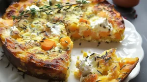 Clafoutis de Carottes au Chèvre et Curry