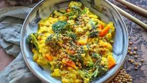 Curry de Brocoli aux Lentilles Corail _ Une Explosion de Saveurs