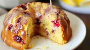 Gâteau Bundt au Citron et aux Framboises