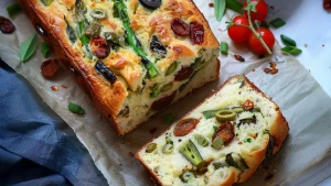 Pain aux Asperges, Olives et Tomates Séchées