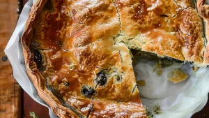 Tourte au Poulet et Champignons à la Française