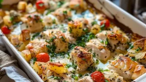 Un Casserole de Poulet aux Herbes et Citron