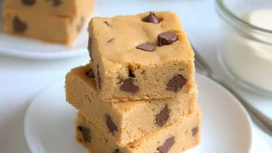 Carrés de Cookies au Beurre de Cacahuète et Chocolat