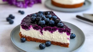 Cheesecake aux Myrtilles {Vegan}