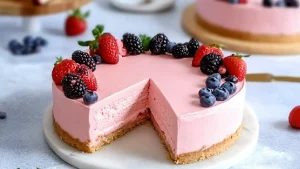 Gâteau à la mousse de fraises {vegan}