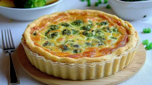 Quiche au Saumon et Brocoli _ Une Délicieuse Tarte Salée pour Tous les Jours