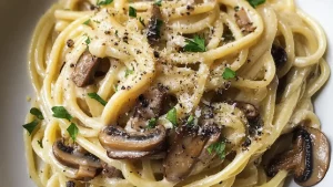 Spaghetti Carbonara aux Champignons