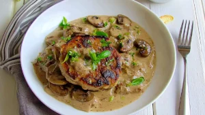 Steak aux Champignons et Pommes Duchesses