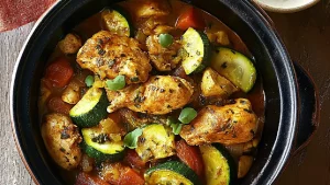 Tajine de Poulet aux Courgettes