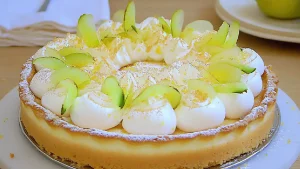 Tarte à la Rhubarbe Meringuée _ Une Fusion Parfaite de Saveurs et de Textures