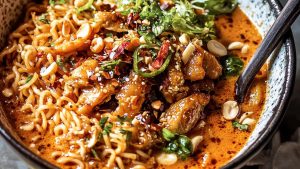 30-Minute-Crispy-Thai-Peanut-Chicken-Ramen-Half-Baked-Harvest