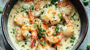 Blanquette de crevettes au lait de coco