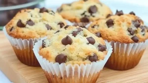 Muffins aux pépites de chocolat sans œufs, sans lait {vegan}