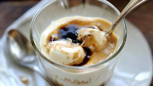 Pannacotta affogato