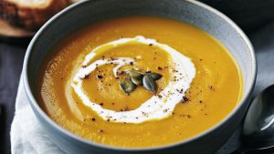 Roasted pumpkin and carrot soup