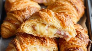 Baked-Ham-and-Cheese-Croissants-Delicious-Little-Bites