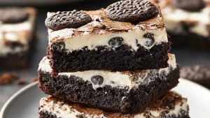 Fudgy Cookies and Cream Brownies