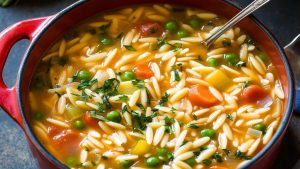 One-Pot-Orzo-Vegetable-Soup-Peas-and-Crayons