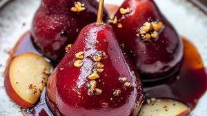 Red-Wine-Poached-Pears-The-Mediterranean-Dish