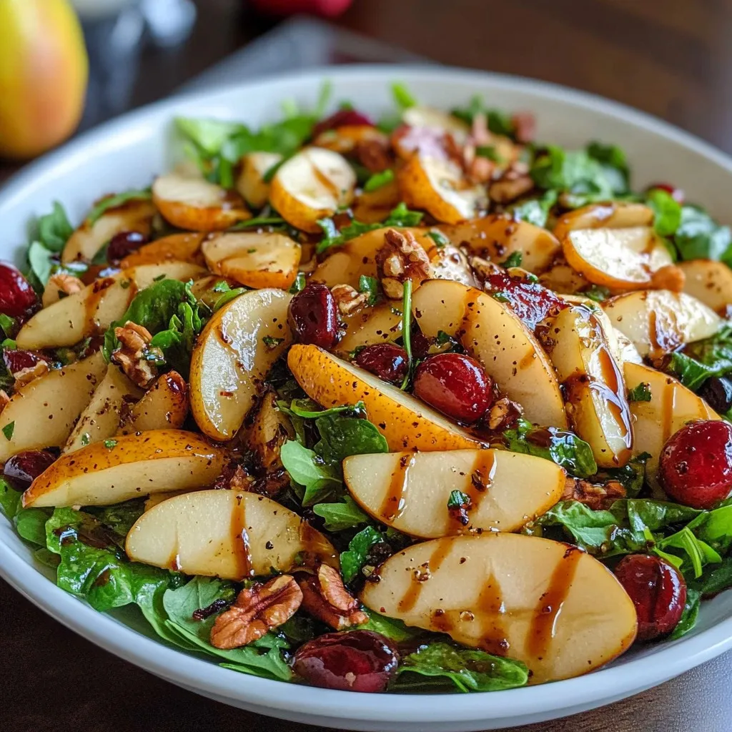 Salade de Poires avec Vinaigrette Balsamique
